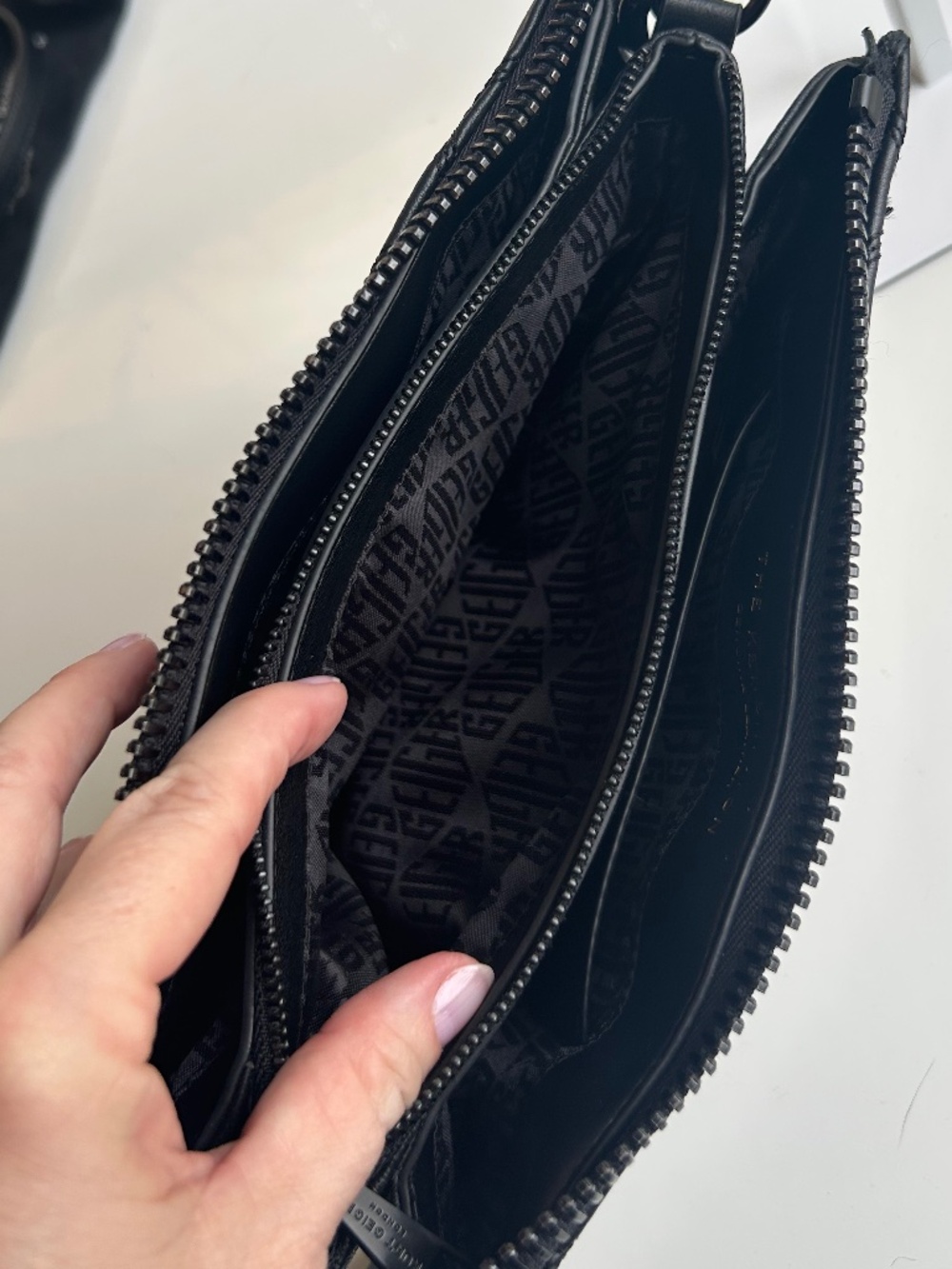 KURT GEIGER Kensington Drench Black Pouch Bag NWOT - Picture 11 of 13